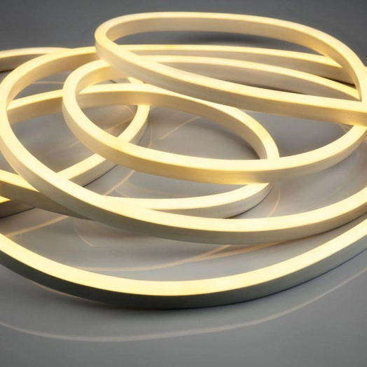 Шнур светодиодный гибкий неон LED SMD 8х16мм 120LED/м двустор. тепл. бел. 5м Neon-Night 131-006