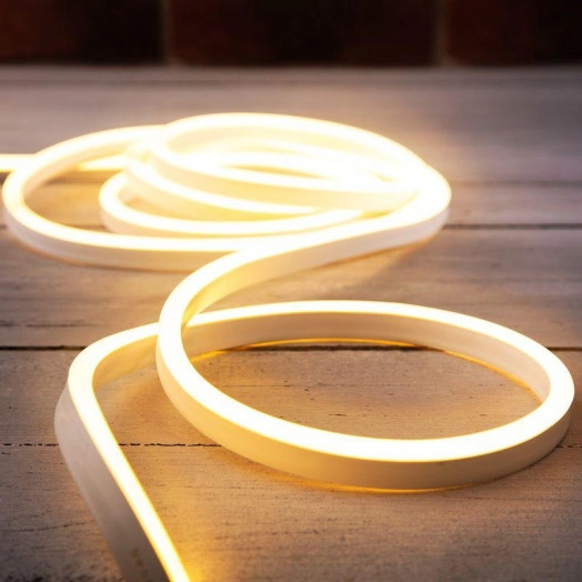 Шнур светодиодный гибкий неон LED SMD 8х16мм 120LED/м двустор. тепл. бел. 5м Neon-Night 131-006