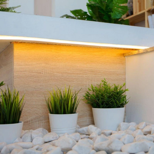 Шнур светодиодный гибкий неон LED SMD 8х16мм 120LED/м двустор. тепл. бел. 5м Neon-Night 131-006