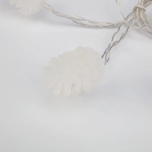 Гирлянда светодиодная "Шишки" 1.5м 10LED тепл. бел. 0.1Вт IP20 провод прозр. ПВХ элементы питания 2хAA (не в компл.) Neon-Night 303-098