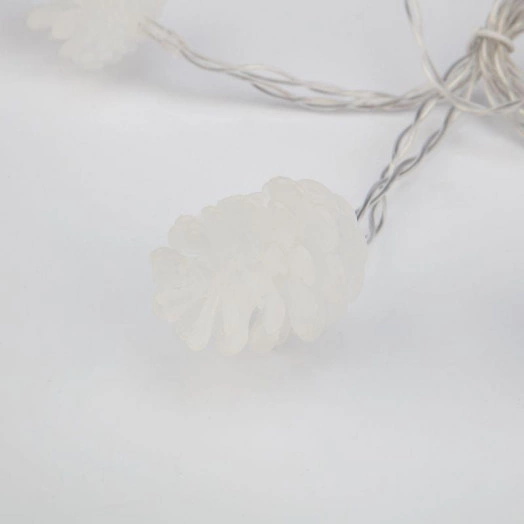 Гирлянда светодиодная "Шишки" 5м 30LED тепл. бел. 1.8Вт IP20 с контроллером 8 режимов провод прозр. ПВХ Neon-Night 303-069