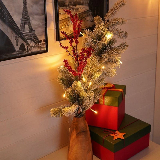 Гирлянда светодиодная универсальная 1.2м 10LED тепл. бел. 0.1Вт IP20 провод прозр. ПВХ элементы питания 2хAA (не в компл.) Neon-Night 303-073