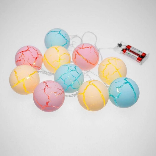 Гирлянда светодиодная "Карамельки" 1.5м 10LED тепл. бел. 0.1Вт IP20 провод прозр. ПВХ элементы питания 2хAA (не в компл.) Neon-Night 303-082