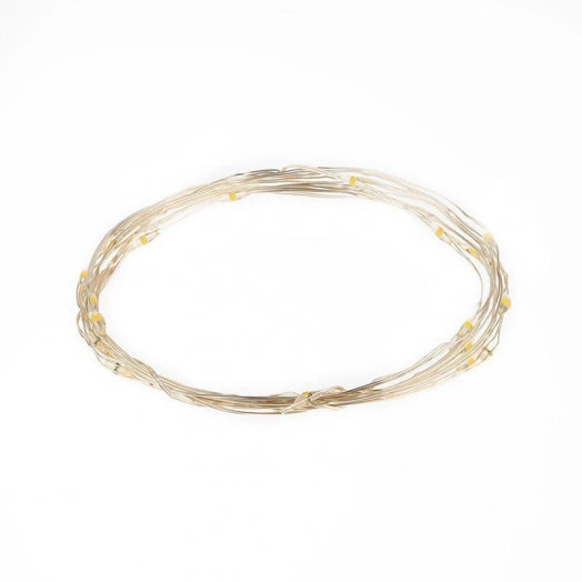 Гирлянда светодиодная "Роса" 2м 20LED мультиколор 0.1Вт IP20 тонкий батарейный блок элементы питания 2хCR2032 (в компл.) Neon-Night 303-009-1