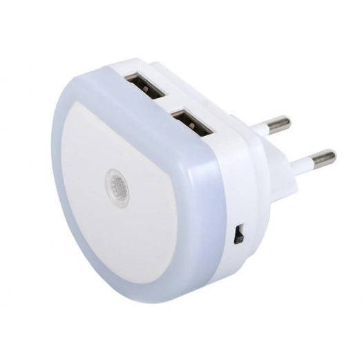 Ночник NL-01 USB датчик освещения 2хUSB-выход ФАZА 5034716