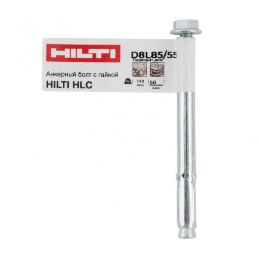 Болт анкерный с гайкой HLC 8х85/55 накл. 385818 Hilti 149250