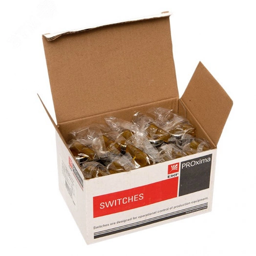 Переключатель ANLC-22 3P желтый с подсветкой 380В NO+NC