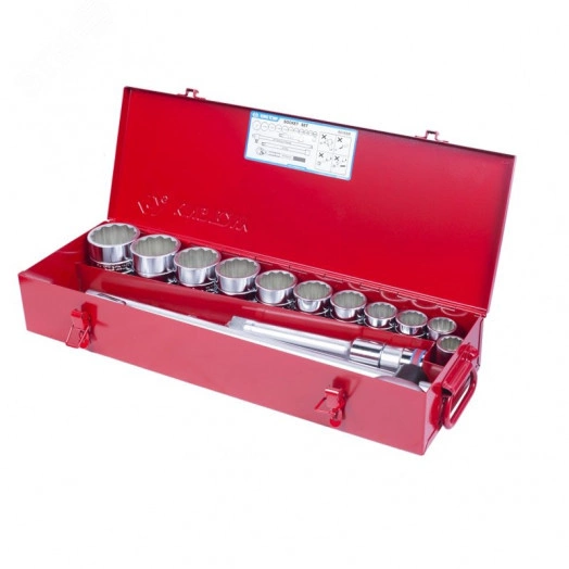 Набор торцевых головок с принадлежностями 3/4', двенадцатигранные, 7/8'-2', 16 предметов