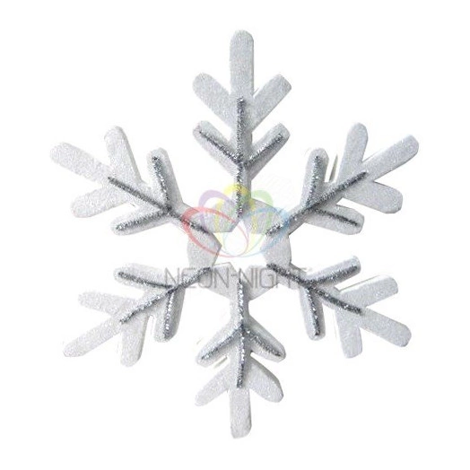 Фигура профессиональная елочная Снежинка сказочная 40см серебряный