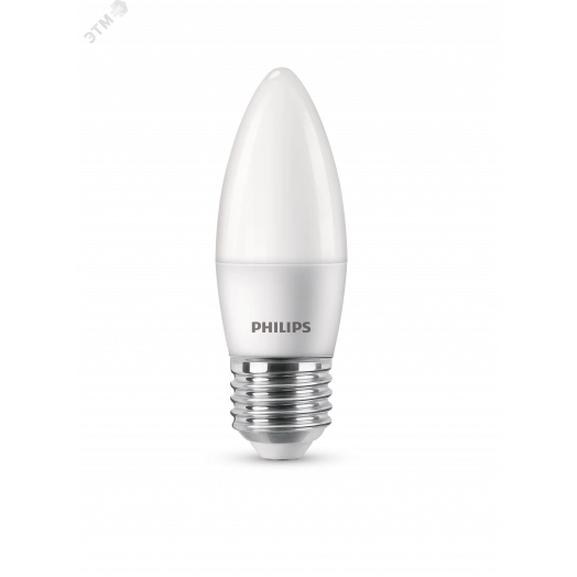 Лампа светодиодная LED Свеча 6 Вт 620 Лм 4000 К E27 К 220-240 В IP20 Ra 80-89 (класс 1В) ESS PHILIPS