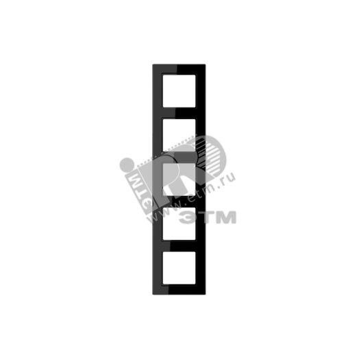Рамка 5-я для горизонтальной/вертикальной установки  Серия- ACreation  Материал- дуропласт  Цвет- черный