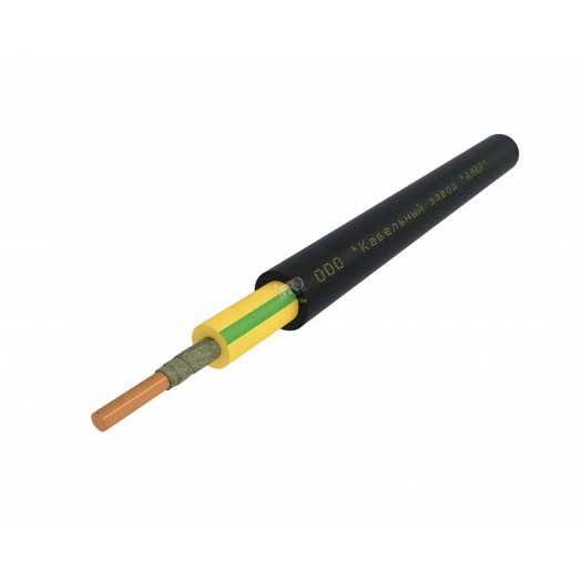 Кабель силовой ППГнг(А)-FRHF 1х4ок(PE)-1 однопроволочный желто-зеленый (барабан)