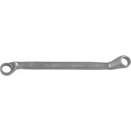 Ключ гаечный накидной изогнутый 75°, 8x9 мм