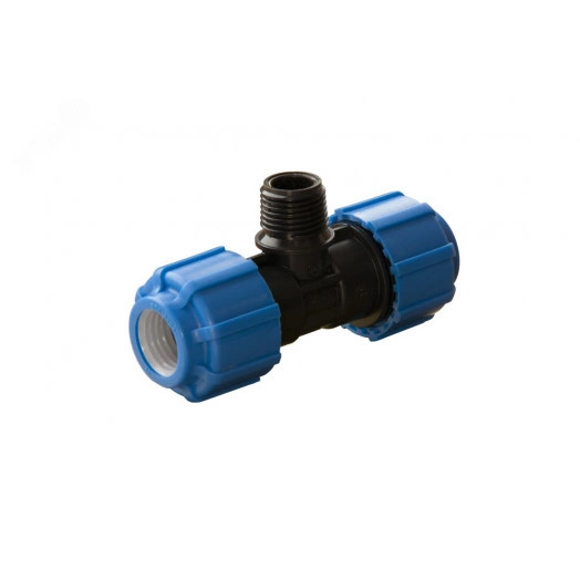 Тройник ПНД компрессионный НР 63 х 1 1/2' х 63