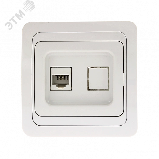 Лондон Розетка телефонная Phone белая