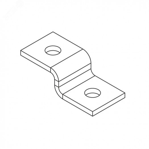 Пластина Z-образная 2 отверстия (гальваника)