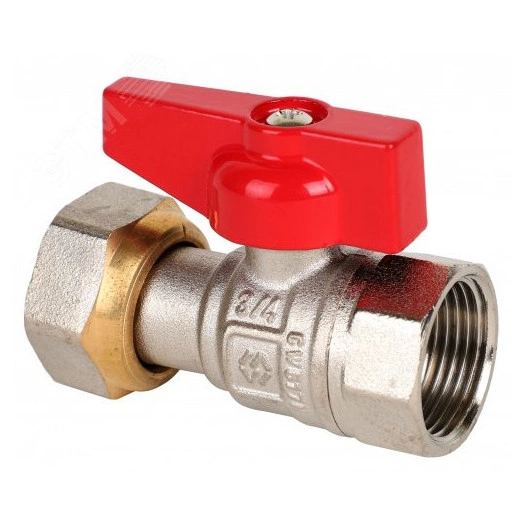 Кран шаровый с накидной гайкой 3/4' ВВ ручка бабочка