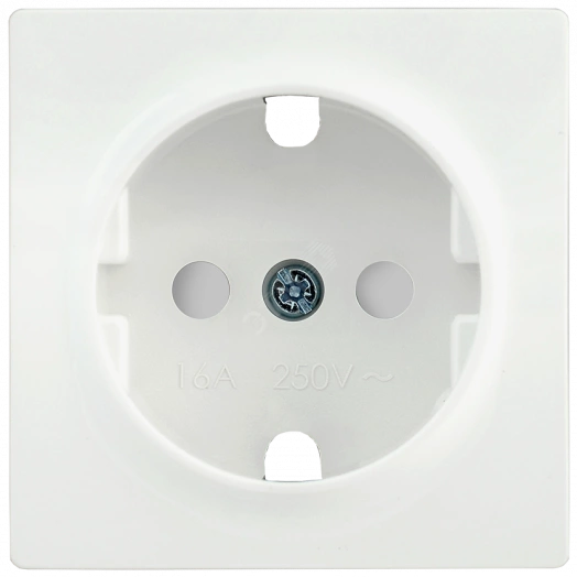 Накладка розетка с заземляющим контактом с защитными шторками BOLERO белый
