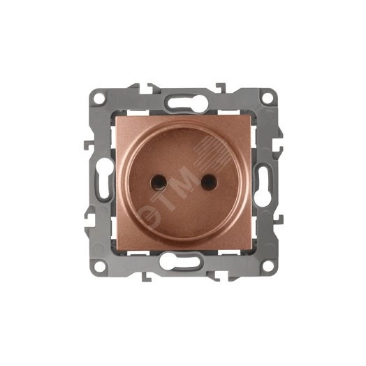 Розетка 2P, 16A-250В, Эра12, медь, 12-2105-14