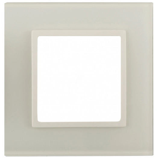 Рамка на 1 пост, стекло, Эра Elegance, сл.кость+сл.кость, 14-5101-02