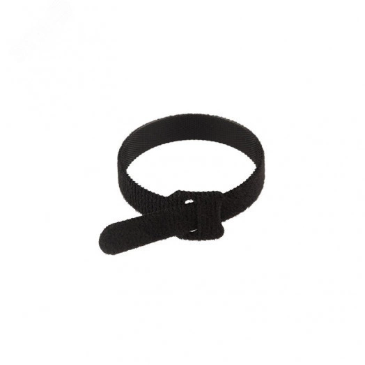 хомут-липучка многоразовый 230х13 мм, черный (1уп - 12шт)