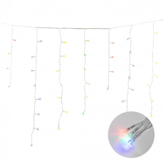Бахрома светодиодная 6м 300 светодиодов ULD-B6007-300/DTA MULTI IP44 Разноцветный свет Провод прозрачный