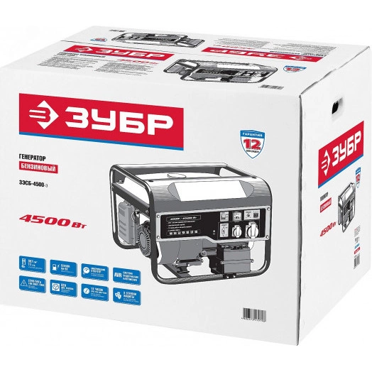 Генератор бензиновый с электростартером, 4500 Вт