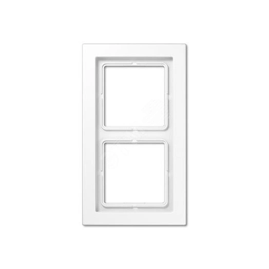 Рамка 2-я для горизонтальной/вертикальной установки  Серия- LS-Design  Материал- дуропласт  Цвет- белый