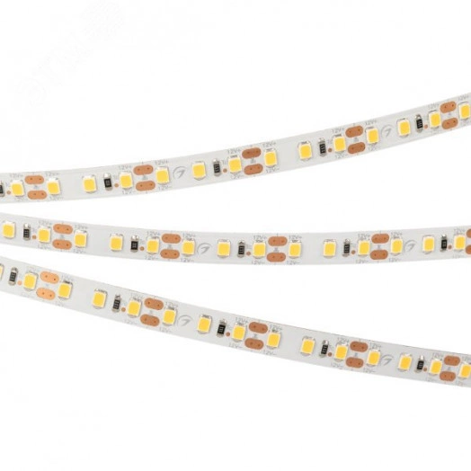 Лента RT-A120-8mm 12V Warm2700 (9.6 W/m, IP20, 2835, 5m) (Arlight, Открытый)