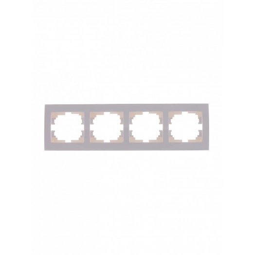 Рамка RAIN 4-ая горизонтальная белая с боковой вставкой