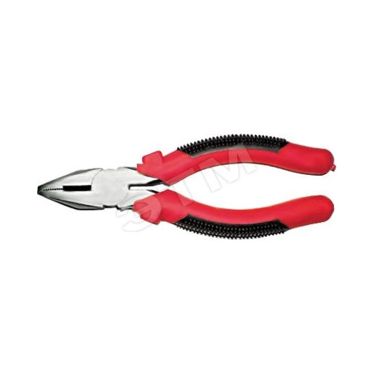 Плоскогубцы комбинированные ''Стандарт'' красно-черные пластиковые ручки, полированная сталь 200 мм