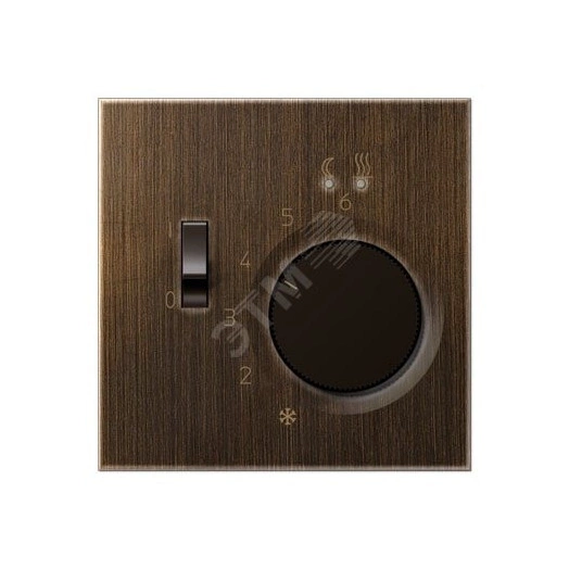 Накладка для регулятора подогрева пола   Серия LS990  Материал- металл  Цвет- античная латунь