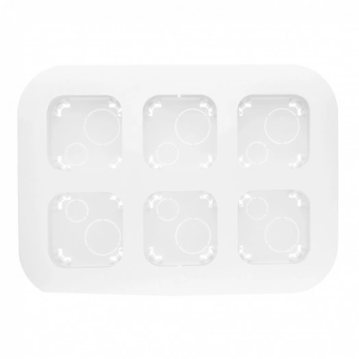 Quteo Рамка 6 постов для наружного монтажа белая