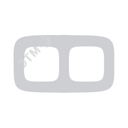 Valena ALLURE Рамка 2 поста Белое стекло универсальная