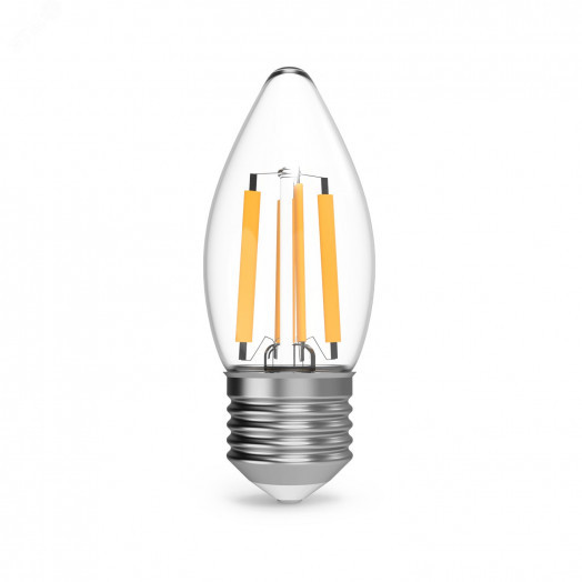 Лампа светодиодная LED 7Вт 550Лм 2700К теплая Е27 Свеча Filament Gauss