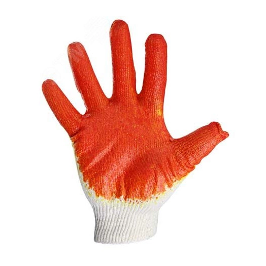 Перчатки х/б, 5 нитей, 10 класс вязки, красного цвета