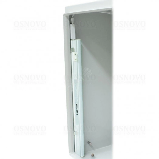 Светильник для уличных станций OSNOVO. Подходит для всех моделей с высотой шкафа от 400мм. Энергосберегающие светодиоды.