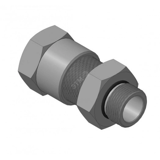 Ввод кабельный КВМ-20/16-М-25х1,5 с резьбой М25х1,5 мм для прокладки кабеля в металлорукаве РЗ-ЦП-20