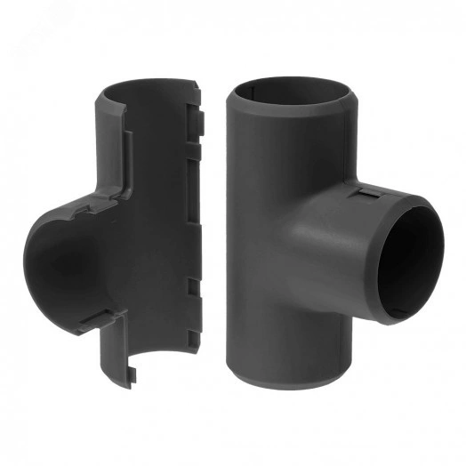 Тройник разборный черный д32 (15шт/180шт уп/кор) Промрукав