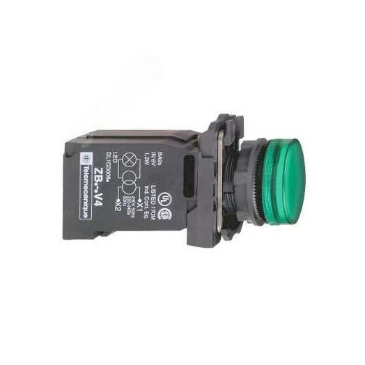 Лампа сигнальная 22ММ 230В зеленая