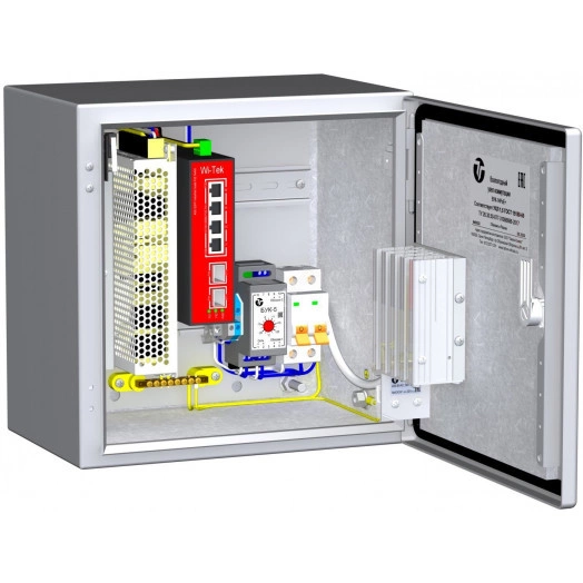 Узел коммутационный 4хPoE+, 2хSFP, 120 Вт, АС 220В, 50 Гц IP66, 300х300х210 мм