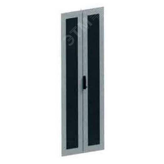 Дверь двустворчатая перфорированная для шкафов IT CQE 38U шириной 800 мм черн