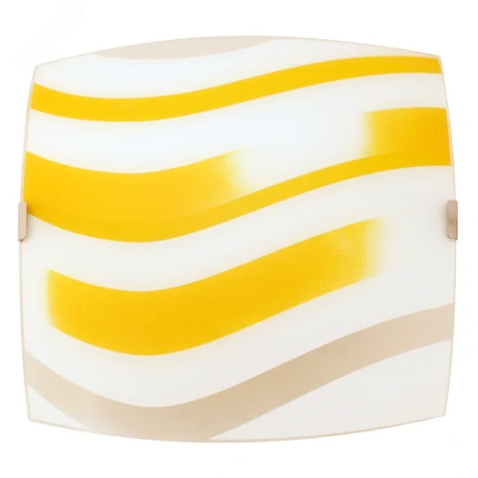 Светильник Колорика Аделайн 300х300 НПБ 09-60-003 М83 мат. бел.-желт.кл.штамп металлик ИУ