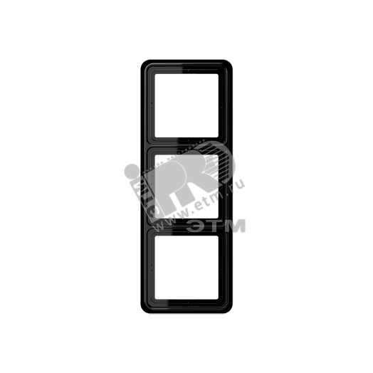 Рамка 3 поста универсальная черная