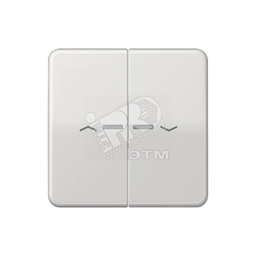 Клавиши для сдвоенной кнопки BCU  светло-серые