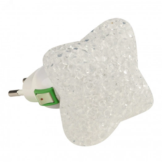 Ночник светодиодный  DTL309 0,1W 1LED белый Звездочка Uniel