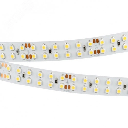 Лента RT 2-5000 24V Warm2700 2x2 (3528, 1200 LED, LUX) (Arlight, 19.2 Вт/м, IP20)