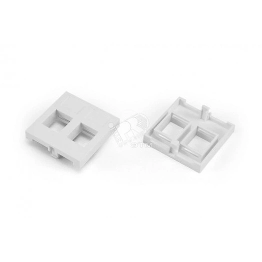 Вставка 45x45 (аналог Mosaic) для 2х модулей формата Keystone Jack ROHS белая