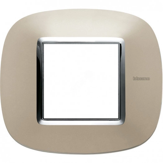 Axolute Накладки декоративные в форме эллипса глянцевые/светлый титан на 2 модуля