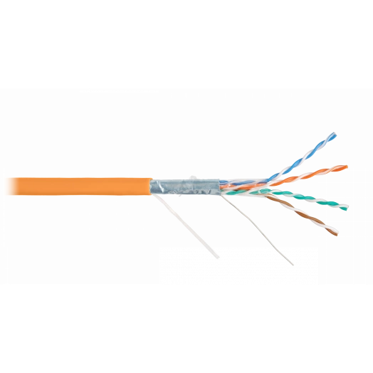 Кабель F/UTP 4 пары, Кат.5e, одножильный, медный, 0,50мм, внутренний, LSZH, фиолетовый, 305м